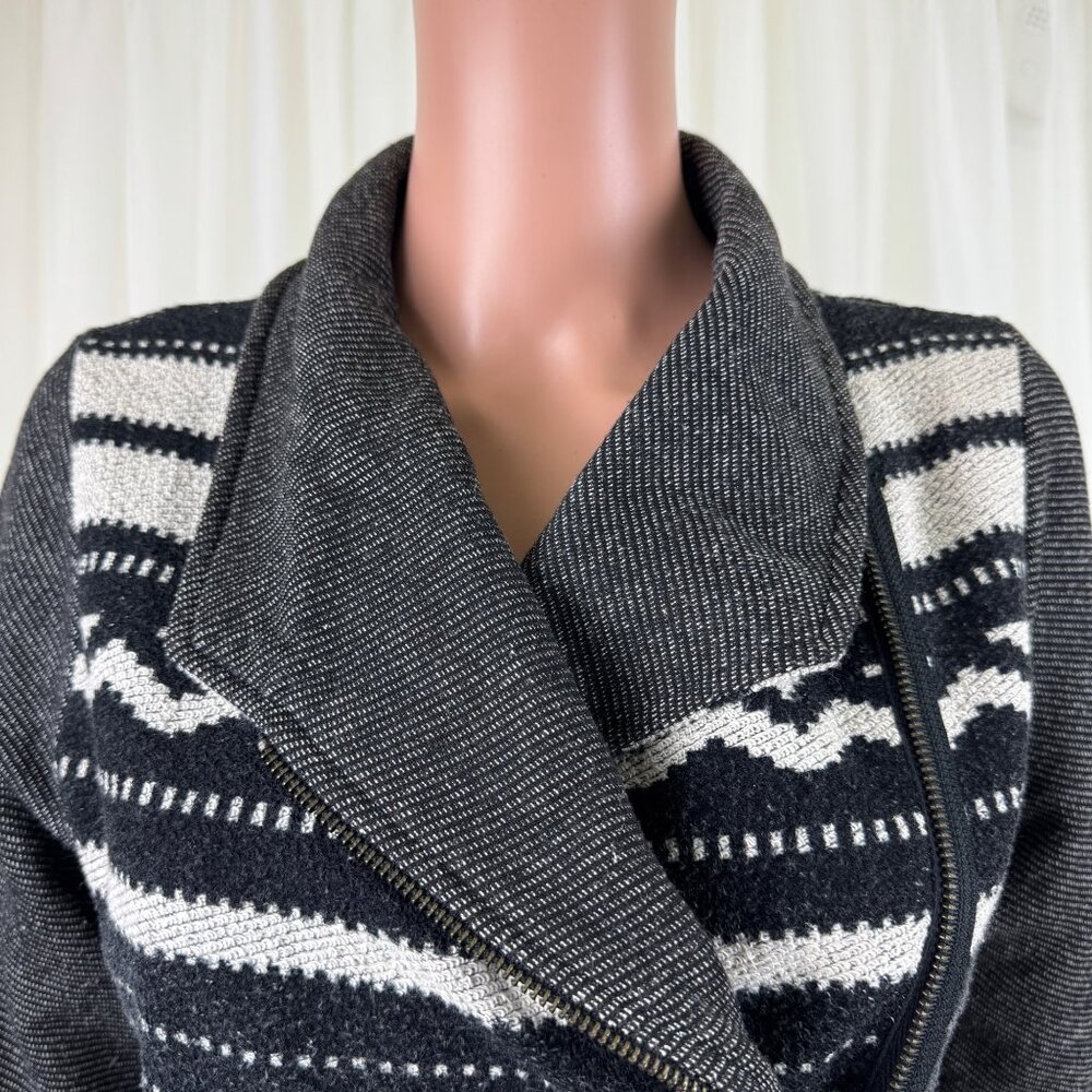 Women's Anthropologie Dolan T-Shirt BlackLetter Jacket Size MD Gray Black - Picture 10 of 15